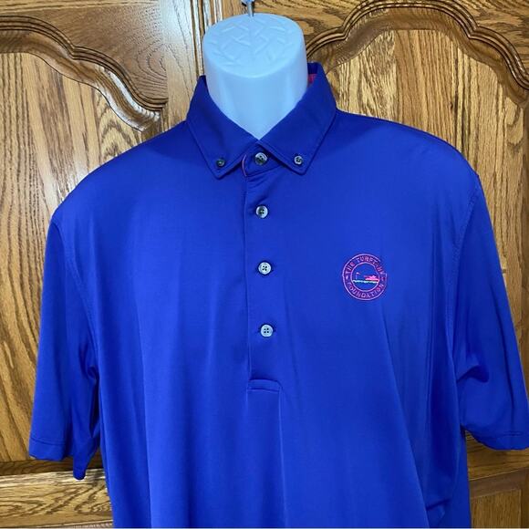 Greyson Natchez Polo Shirt Mens XL Relaxed Blue Pink Collared Golf Casual Top - Picture 12 of 15
